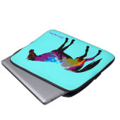 Aqua-Rennpferd-Laptop-Hülse Laptopschutzhülle (Vorne Knopf)