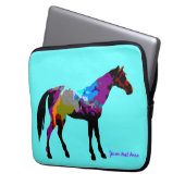 Aqua-Rennpferd-Laptop-Hülse Laptopschutzhülle (Vorderseite Links)