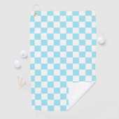 Aqua Retro Checkerboard Golfhandtuch (Insitu)