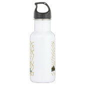 Aqua-Retro Eulen-Entwurf Trinkflasche (Rückseite)