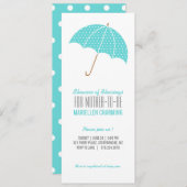 aqua retro polka dot BABY SHOWER sprinkle Einladung (Vorne/Hinten)