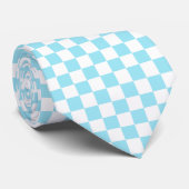 Aqua Retro Schachbrettmuster Krawatte (Gerollt)