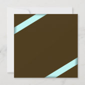 Aqua Ribbon Wedding Save the Date S5V2 (Rückseite)