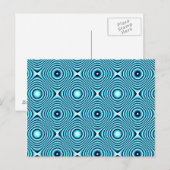 Aqua Rings Pattern Postkarte (Vorne/Hinten)