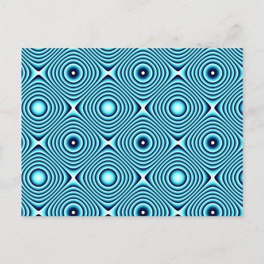 Aqua Rings Pattern Postkarte (Vorderseite)