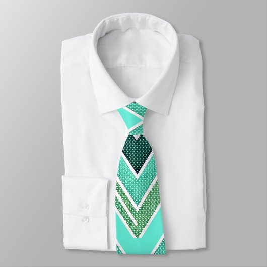Aqua Rise Chevron Krawatte (Gebunden)