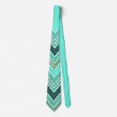 Aqua Rise Chevron Krawatte (Vorderseite)