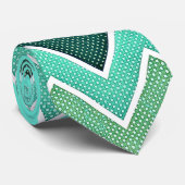 Aqua Rise Chevron Krawatte (Gerollt)