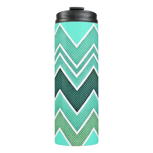 Aqua Rise Chevron Thermosbecher (Vorderseite)