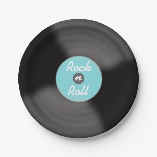 Aqua Rock'n'Roll Record Party Paper Teller (Vorderseite)