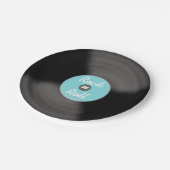 Aqua Rock'n'Roll Record Party Paper Teller (Schrägansicht)