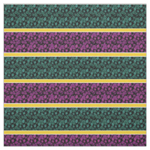 Aqua/rosa Blumengold/weißer Streifen - schwarz Stoff