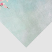 Aqua Rosa Kirschblütenblüte Seidenpapier (Detail)