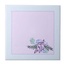 Aqua Rose Decorative Fliese