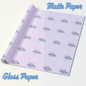 Aqua-Rose Geschenkpapier
