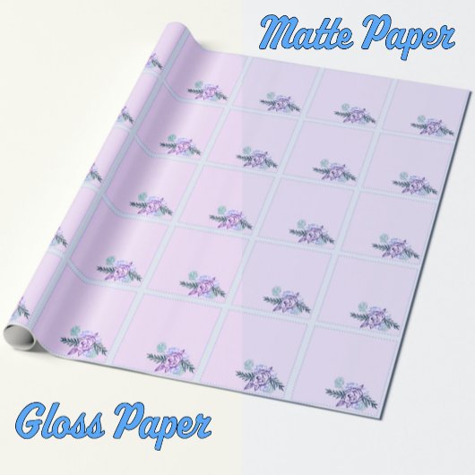 Aqua-Rose Geschenkpapier