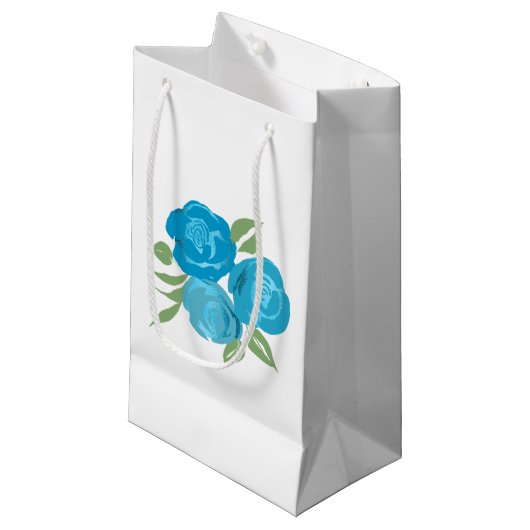 Aqua Rose Geschenktasche Kleine Geschenktüte (Vorderseite Schrägansicht)