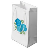 Aqua Rose Geschenktasche Kleine Geschenktüte (Rückseite Schrägansicht)