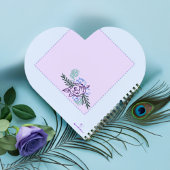 Aqua Rose Heart Notebook Notizblock