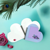 Aqua Rose Heart Notebook Notizblock