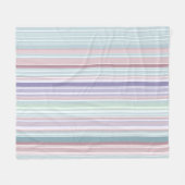 Aqua, Rosé und Lavendelstreifen Fleecedecke (Vorderseite (Horizontal))