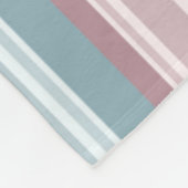 Aqua, Rosé und Lavendelstreifen Fleecedecke (Ecke)