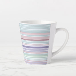 Aqua, Rosé und Lavendelstreifen Milchtasse