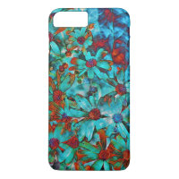 AQUA-ROTE MOHNBLUMEN-BLUMEN iPhone 7 PLUSfall