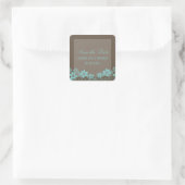 Aqua Rustic Floral Save the Date Stickers (Tasche)