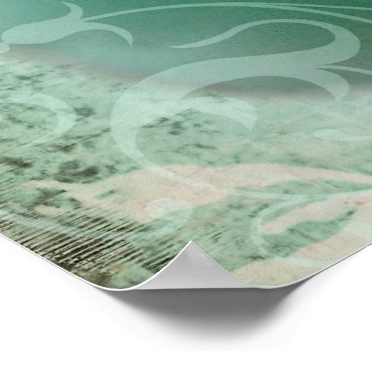 Aqua Sakura Poster (Ecke)