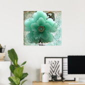 Aqua Sakura Poster (Heimbüro)