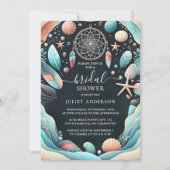 Aqua-Sand-Brautparty Einladung (Vorderseite)