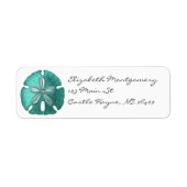Aqua Sand Dollar Labels (Vorne)