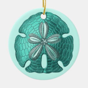 Aqua-Sand-Dollar-Verzierung Keramik Ornament