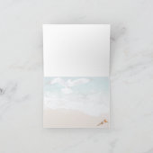 Aqua Sand Writing Beach Scene + Sand Dankeskarte (Innenseite)