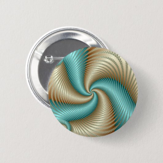 Aqua Satin - Fraktal Button (Vorne & Hinten)