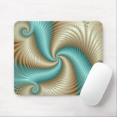 Aqua Satin - Fraktal Mousepad (Mit Mouse)