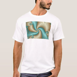Aqua Satin - Fraktal T-Shirt