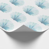 Aqua Scallop Seashell Geschenkpapier (Ecke)