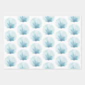 Aqua Scallop Seashell Personalisiert Geschenkpapier Set (Vorderseite)
