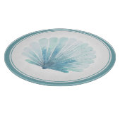 Aqua Scallop Seashell Schneidebrett (Ecke)