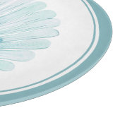 Aqua Scallop Seashell Schneidebrett (Ecke)