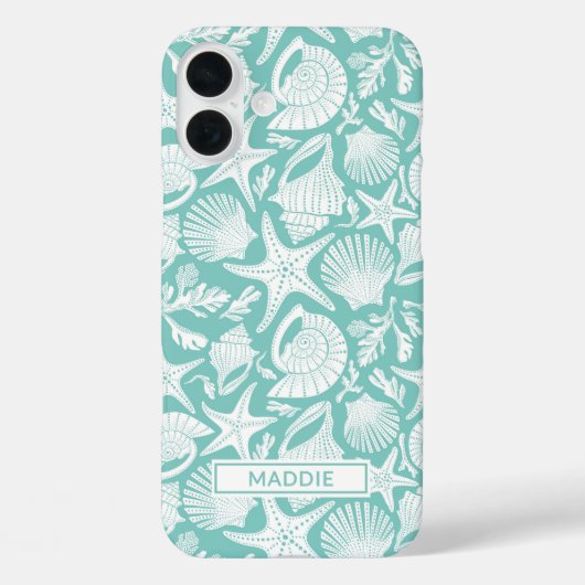Aqua-Schalen Personalisiert Case-Mate iPhone Hülle (Rückseite)