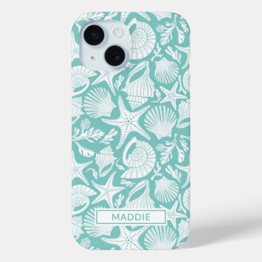 Aqua-Schalen Personalisiert Case-Mate iPhone Hülle (Rückseite)