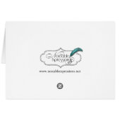 Aqua-Schildkröte-Liebe-Wedding Tischnummerzelt (Rückseite Horizontal)