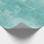 Aqua-Schilf-Frühlingsgeschenkpapier Geschenkpapier (Ecke)