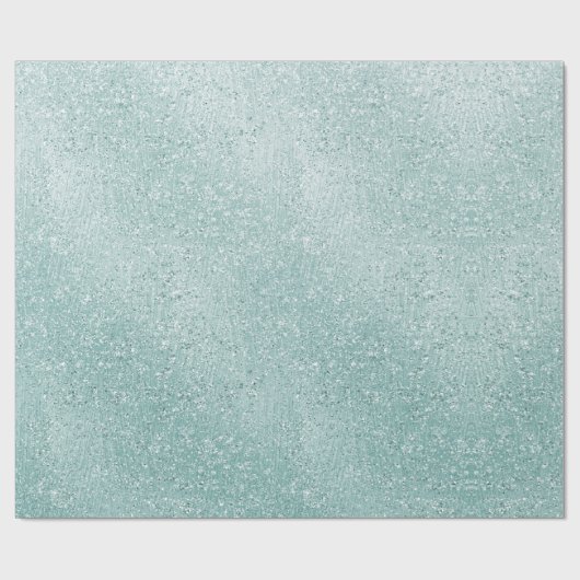 Aqua schillerndes Ombre Geschenkpapier (Flach)