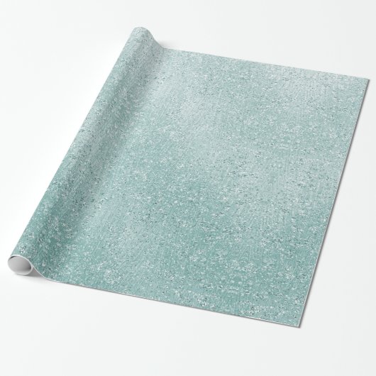 Aqua schillerndes Ombre Geschenkpapier (Ungerollt)