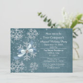 Aqua-Schnee Feierliche Feier einladen Einladung (Stehend Vorderseite)