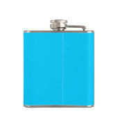 Aqua Schwarz-Weiß-Monogramm Flachmann (Rückseite)